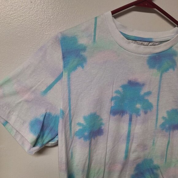 Edgar + Ash Tee Shirt Palm Trees Tie Dye Short Sleeve Womens Small Watercolor - Picture 3 of 7